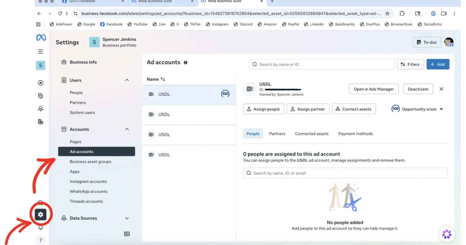 Facebook / Meta Business Manager (BM) — How to grant ads account access to your admin