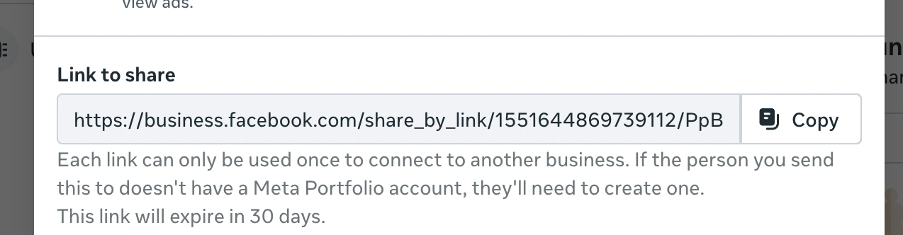 Copy the link to share with your partner