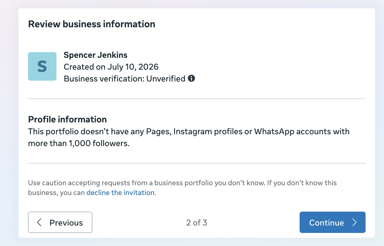 Review business information