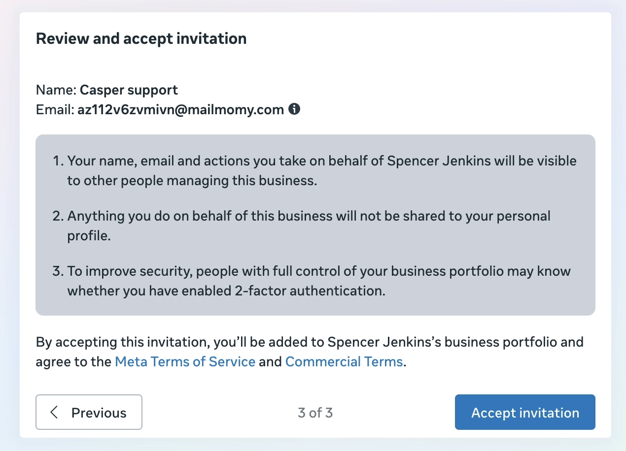 Press Accept invitation