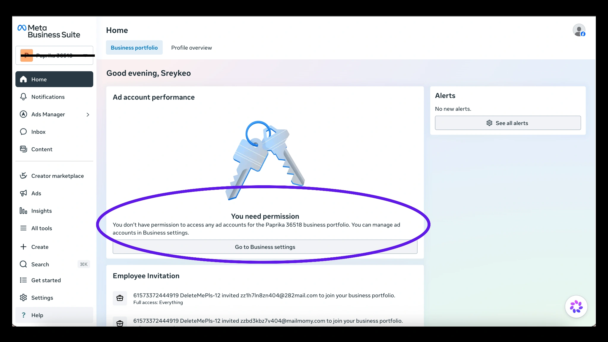 Select Practical access or Fully access